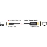 DeLOCK 85260 videokabel adapter 3 m USB Type-C HDMI Sort Sort, 3 m, USB Type-C, HDMI, Hanstik, Hanstik, Guld