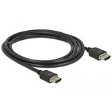 DeLOCK 85294 HDMI-kabel 2 m HDMI Type A (Standard) Sort Sort, 2 m, HDMI Type A (Standard), HDMI Type A (Standard), 3D, 48 Gbit/sek., Sort