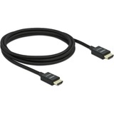DeLOCK 85385 HDMI-kabel 2 m HDMI Type A (Standard) Sort Sort, 2 m, HDMI Type A (Standard), HDMI Type A (Standard), 3D, 48 Gbit/sek., Sort