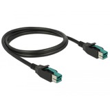 DeLOCK 85492 el-ledning Sort 1 m PoweredUSB, Kabel Sort, 1 m, PoweredUSB, PoweredUSB
