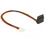 DeLOCK 85510 intern strømkabel 0,3 m 0,3 m, Floppy (4-pin), SATA 15-stik, Hunstik, Hunstik, Lige