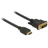DeLOCK 85654 videokabel adapter 2 m HDMI Type A (Standard) DVI Sort Sort, 2 m, HDMI Type A (Standard), DVI, Hanstik, Hanstik, Lige