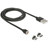 DeLOCK 85723 USB-kabel 1,1 m USB 2.0 USB A USB C/Micro-USB B Sort Sort, 1,1 m, USB A, USB C/Micro-USB B, USB 2.0, 480 Mbit/s, Sort