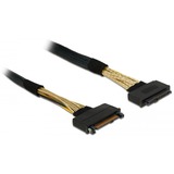 DeLOCK 85738 Serial Attached SCSI (SAS)-kabel 0,5 m 4 Gbit/sek. Sort, Forlængerledning Sort, 0,5 m, SFF-8639, SFF-8639, Lige, Lige, Hanstik/Hunstik