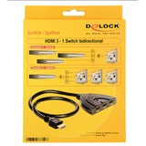 DeLOCK 87619 video-switch HDMI, HDMI switch Sort, HDMI, Sort, 1024 x 768 (XGA),1600 x 1200 (UXGA),1920 x 1080 (HD 1080),640 x 480 (VGA),800 x 600 (SVGA), 0,6 m