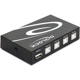 DeLOCK 87634 seriel switchboks Ledningsført, USB-switcher Ledningsført, 112 x 67 x 29 mm