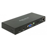 DeLOCK 87732 video omformer 3840 x 2160 pixel, HDMI switch 3840 x 2160 pixel, 1920 x 1080,3840 x 2160 pixel, 3840 x 2160 pixel, Sort, Metal, HDMI/RJ-45