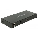 DeLOCK 87732 video omformer 3840 x 2160 pixel, HDMI switch 3840 x 2160 pixel, 1920 x 1080,3840 x 2160 pixel, 3840 x 2160 pixel, Sort, Metal, HDMI/RJ-45