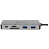 DeLOCK 87735 dockingstation Ledningsført USB 3.2 Gen 1 (3.1 Gen 1) Type-C Grå, Docking station Sølv, Ledningsført, USB 3.2 Gen 1 (3.1 Gen 1) Type-C, Grå, SD, SDHC, SDXC, 3840 x 2160 pixel, 110 mm