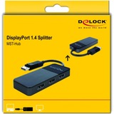 DeLOCK 87737 video-splitter DisplayPort 3x DisplayPort, DisplayPort splittere Sort, DisplayPort, 3x DisplayPort, 7680 x 4320 pixel, Sort, 30 Hz, 0,125 m