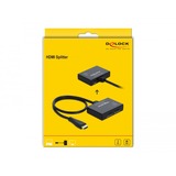 DeLOCK 87747 video-splitter HDMI 2x HDMI, HDMI splitter Sort, HDMI, 2x HDMI, 3840 x 2160 pixel, Sort, Plast, 4K Ultra HD