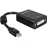 DeLOCK Adapter mini Displayport 0,18 m DVI-I Sort 0,18 m, Mini DisplayPort, DVI-I, Hanstik, Hunstik, Sort