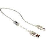 DeLOCK Cable USB 2.0 A-B - 0.5m USB-kabel 0,5 m USB A USB B Grå gennemsigtig, 0,5 m, USB A, USB B, Hanstik/Hanstik, Grå