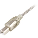 DeLOCK Cable USB 2.0 A-B - 0.5m USB-kabel 0,5 m USB A USB B Grå gennemsigtig, 0,5 m, USB A, USB B, Hanstik/Hanstik, Grå