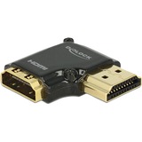 DeLOCK HDMI-A/HDMI-A, F/M, 90° Sort, Adapter Sort, F/M, 90°, HDMI, HDMI, Hunstik, Hanstik, Guld, 3840 x 2160 pixel