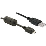 DeLOCK USB 2.0 Cable - 1.0m USB-kabel 1 m USB A Micro-USB B Sort Sort, 1 m, USB A, Micro-USB B, Sort
