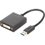 Digitus DA-70842 USB grafisk adapter Sort Sort, 1920 x 1080 pixel, 1080p, Sort, Blister, 45 mm, 17 mm