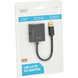 Digitus DA-70842 USB grafisk adapter Sort Sort, 1920 x 1080 pixel, 1080p, Sort, Blister, 45 mm, 17 mm