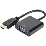 Digitus HDMI/VGA/3.5mm VGA (D-Sub) Sort, Adapter Sort, VGA (D-Sub), 1920 x 1080 pixel, 1080p, 165 Mhz, Sort, Kina