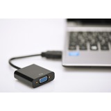 Digitus HDMI/VGA/3.5mm VGA (D-Sub) Sort, Adapter Sort, VGA (D-Sub), 1920 x 1080 pixel, 1080p, 165 Mhz, Sort, Kina