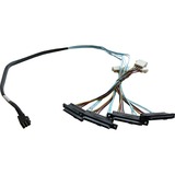 HighPoint mSAS kabel 1xSFF8643 > 4xSFF-8482 Sort