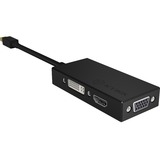 ICY BOX IB-AC1032 Mini DisplayPort DVI-D + VGA (D-Sub) + HDMI Sort, Adapter Sort, Mini DisplayPort, DVI-D + VGA (D-Sub) + HDMI, Hanstik, Hunstik, 3840 x 2160 pixel, 1920 x 1080 (HD 1080), 2048 x 1152, 3840 x 2160