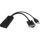 ICY BOX IB-AC512 0,235 m HDMI VGA (D-Sub) + USB Sort, Adapter Sort, 0,235 m, HDMI, VGA (D-Sub) + USB, Hunstik, Hanstik, 1920 x 1080 pixel