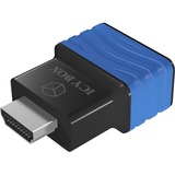 ICY BOX IB-AC516 HDMI VGA Sort, Blå, Adapter Sort/Blå, HDMI, VGA, Sort, Blå