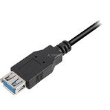 Sharkoon 1m, 2xUSB3.0-A USB-kabel USB 3.2 Gen 1 (3.1 Gen 1) USB A Sort, Forlængerledning Sort, 2xUSB3.0-A, 1 m, USB A, USB A, USB 3.2 Gen 1 (3.1 Gen 1), Hanstik/Hunstik, Sort