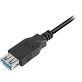 Sharkoon 1m, 2xUSB3.0-A USB-kabel USB 3.2 Gen 1 (3.1 Gen 1) USB A Sort, Forlængerledning Sort, 2xUSB3.0-A, 1 m, USB A, USB A, USB 3.2 Gen 1 (3.1 Gen 1), Hanstik/Hunstik, Sort