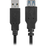 Sharkoon 1m, 2xUSB3.0-A USB-kabel USB 3.2 Gen 1 (3.1 Gen 1) USB A Sort, Forlængerledning Sort, 2xUSB3.0-A, 1 m, USB A, USB A, USB 3.2 Gen 1 (3.1 Gen 1), Hanstik/Hunstik, Sort