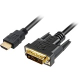 Sharkoon 1m, HDMI/DVI-D Sort, Adapter Sort, HDMI/DVI-D, 1 m, HDMI, DVI-D, Hanstik, Hanstik, 1920 x 1080 pixel