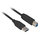 Sharkoon 3m, USB3.0-A/USB3.0-B USB-kabel USB 3.2 Gen 1 (3.1 Gen 1) USB A USB B Sort Sort, USB3.0-A/USB3.0-B, 3 m, USB A, USB B, USB 3.2 Gen 1 (3.1 Gen 1), Hanstik/Hanstik, Sort