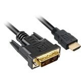 Sharkoon 4044951009053 videokabel adapter 2 m HDMI DVI-D Sort Sort, 2 m, HDMI, DVI-D, Guld, Sort, Hanstik/Hanstik