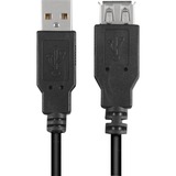 Sharkoon 4044951015399 USB-kabel 0,5 m USB 2.0 USB A Sort, Forlængerledning Sort, 0,5 m, USB A, USB A, USB 2.0, Hanstik/Hunstik, Sort