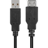 Sharkoon 4044951015405 USB-kabel 1 m USB 2.0 USB A Sort, Forlængerledning Sort, 1 m, USB A, USB A, USB 2.0, Hanstik/Hunstik, Sort