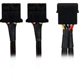 Sharkoon 4Pin 5,25" > 2x 4Pin 5,25", Y-kabel Sort