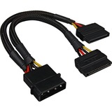Sharkoon 4Pin 5,25"  > 2x 15Pin SATA, Adapter Sort