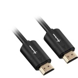 Sharkoon HDMI/HDMI 4K, 1m HDMI-kabel HDMI Type A (Standard) Sort Sort, 1m, 1 m, HDMI Type A (Standard), HDMI Type A (Standard), 3D, Audio Return Channel (ARC), Sort