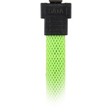 Sharkoon SATA 3 SATA-kabel 0,3 m SATA 7-pin Sort Grøn, 0,3 m, SATA III, SATA 7-pin, SATA 7-pin, Hanstik/Hanstik, Sort