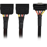 Sharkoon SATA Y-strømkabel 90°, Y-kabel Sort