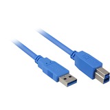 Sharkoon USB 3.0 A-B USB-kabel 2 m USB A USB B Blå Blå, 2 m, USB A, USB B, 5000 Mbit/s, Blå