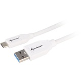 Sharkoon USB 3.2 Gen 2 kabel, USB-A stik > USB-C stik Hvid