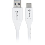 Sharkoon USB 3.2 Gen 2 kabel, USB-A stik > USB-C stik Hvid