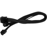 SilverStone 8pin - EPS12V 8pin(4+4), 0.3m 0,3 m, Forlængerledning Sort, 0.3m, 0,3 m, 8-pin(4+4) EPS12V, Hanstik/Hanstik, Sort