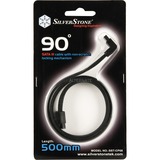 SilverStone CP08 SATA-kabel 0,5 m Sort Sort, 0,5 m, SATA I, Hanstik/Hanstik, Sort, Detail