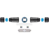 goobay 44414 kabelsamler 2 Sort, Kobling Sort, Sort, Hunstik/Hunstik, Plast, Cat6a, S/UTP (STP), 22/26