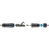 goobay 44416 netværks-splitter Sort, Kobling Sort, Cat6a, Sort, IP68, -20 - 85 °C, 28 mm, 122 mm