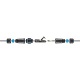goobay 44416 netværks-splitter Sort, Kobling Sort, Cat6a, Sort, IP68, -20 - 85 °C, 28 mm, 122 mm