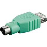 68919 kabel kønsskifter USB Type-A PS/2 Grøn, Adapter